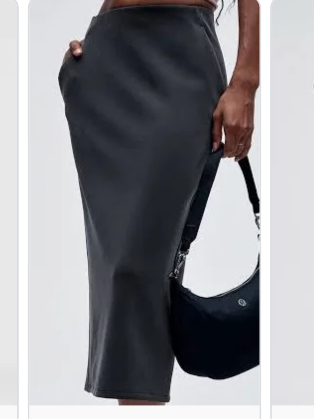 Lululemon soft stream high rise midi skirt